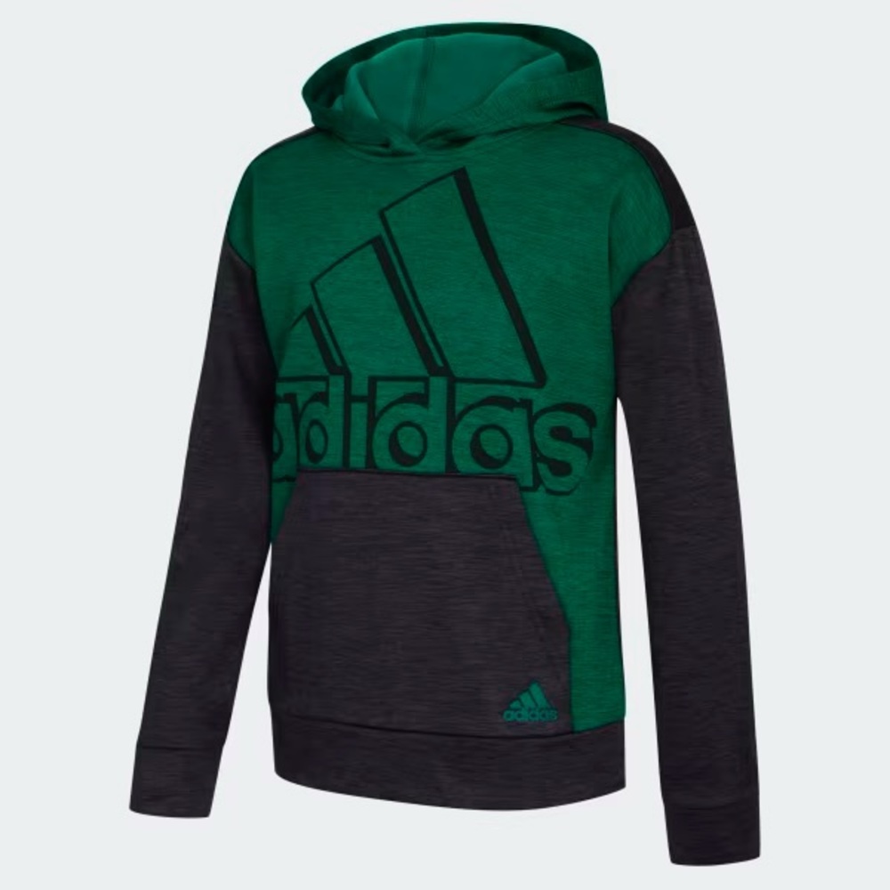 adidas Green and Black Kids Hoodie Boys 7 Sweatshirt Athletic
